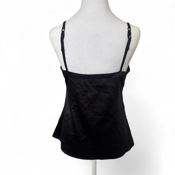 VINTAGE 90'S BLACK SATINY CAMI TANK NY & COMPANY  SIZE MEDIUM. - Picture 4 of 5